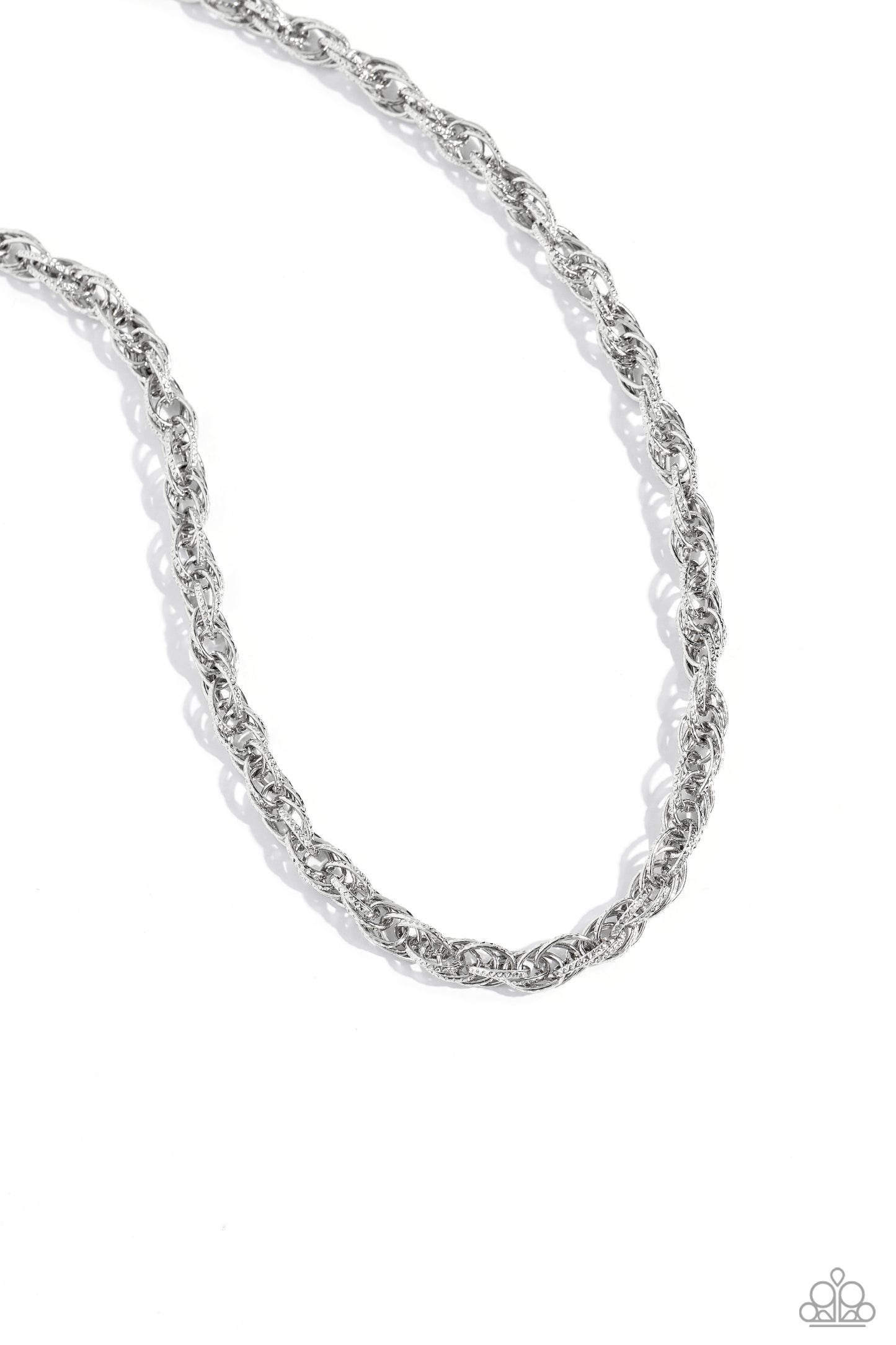 Paparazzi Braided Ballad - Silver Necklace ♦