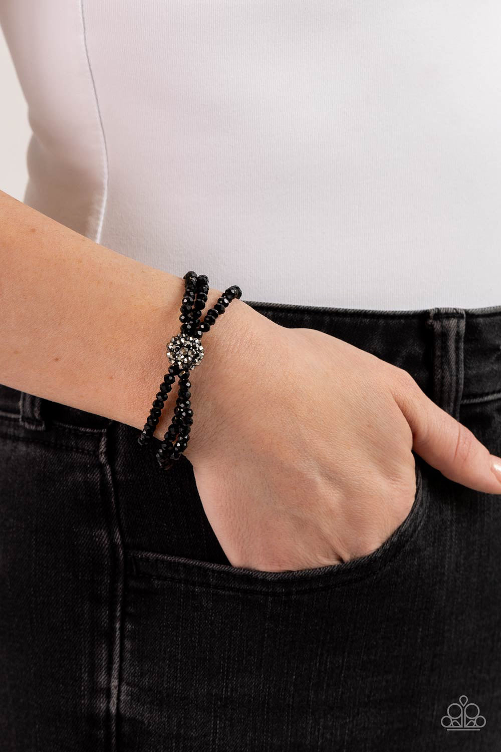 Paparazzi Twisted Theme - Black Bracelet