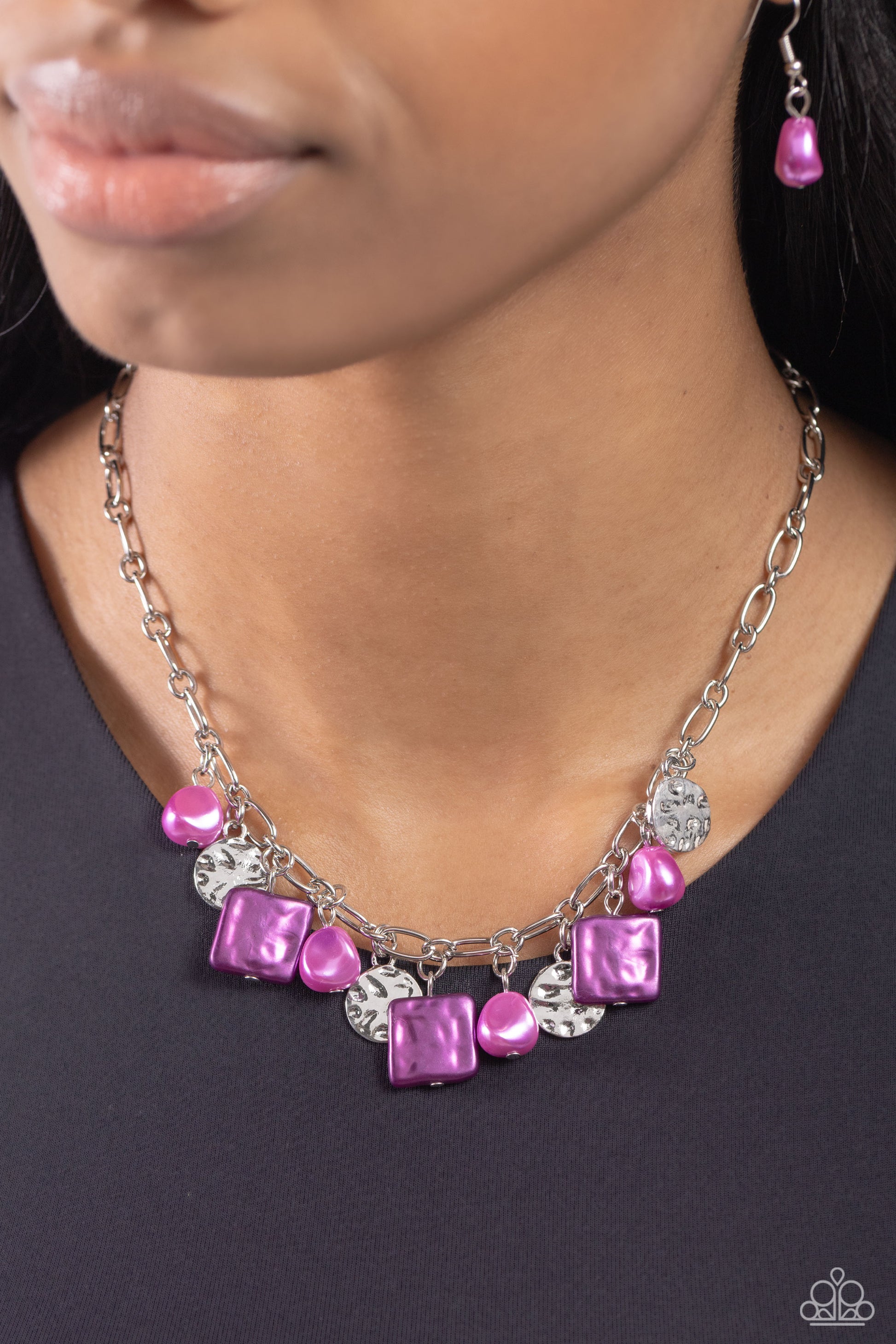 Paparazzi Sophisticated Squared - Purple Necklace