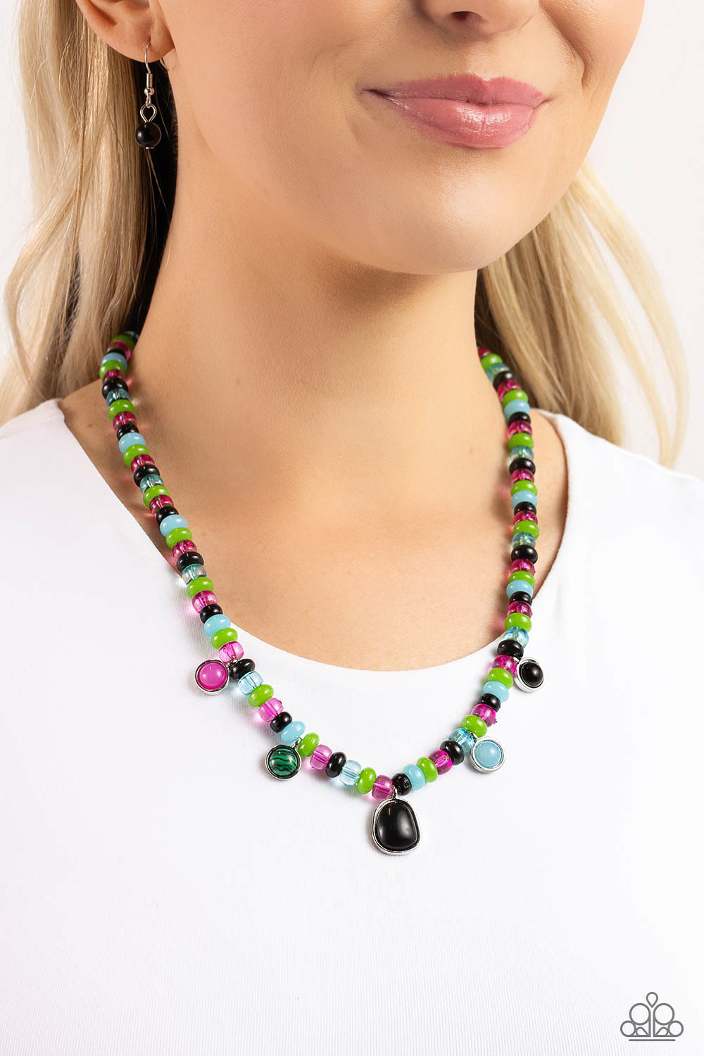 Paparazzi Colorfully California - Black Necklace