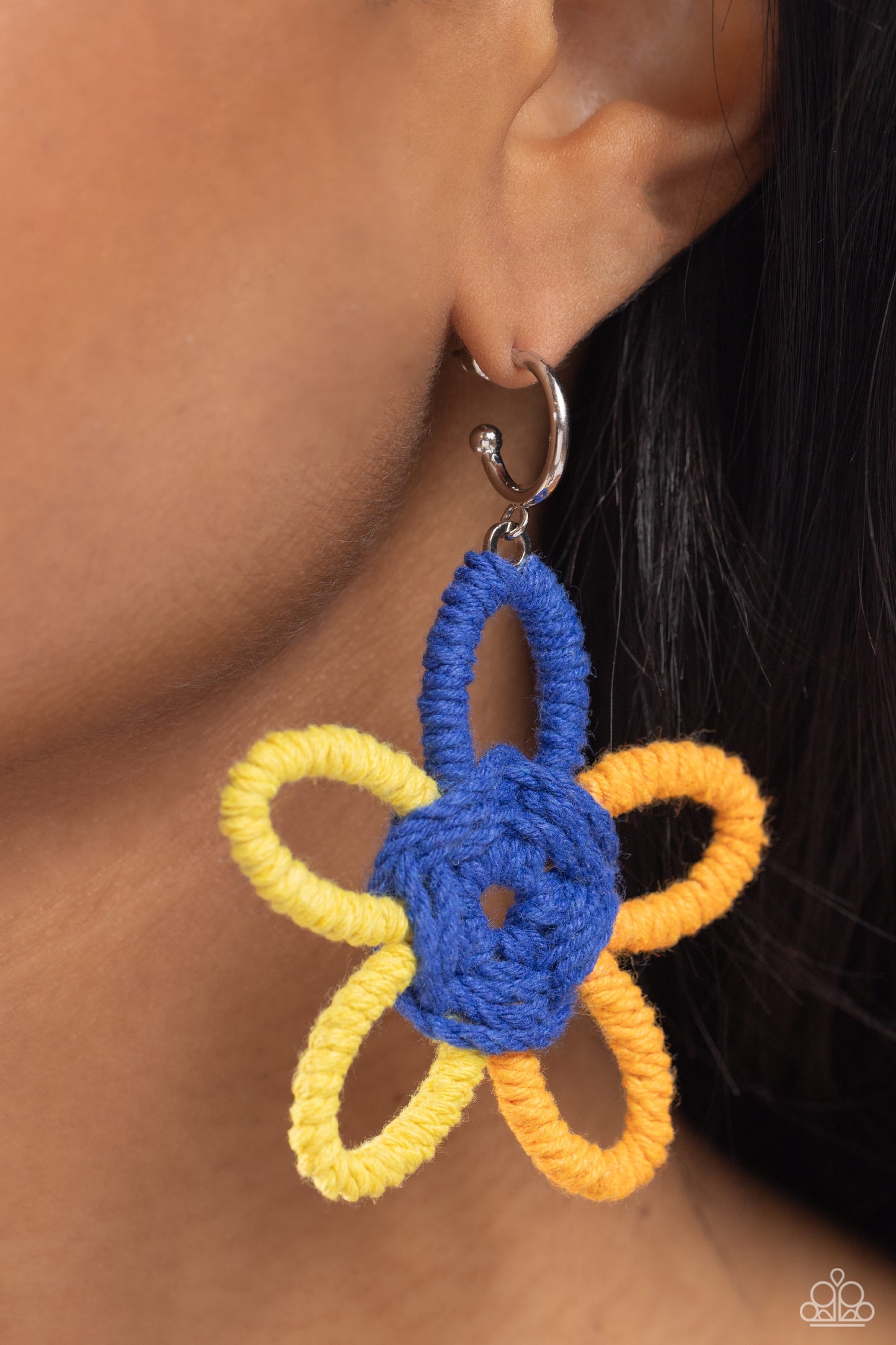 Spin a Yarn - Orange Earrings ♦ Paparazzi Accessories