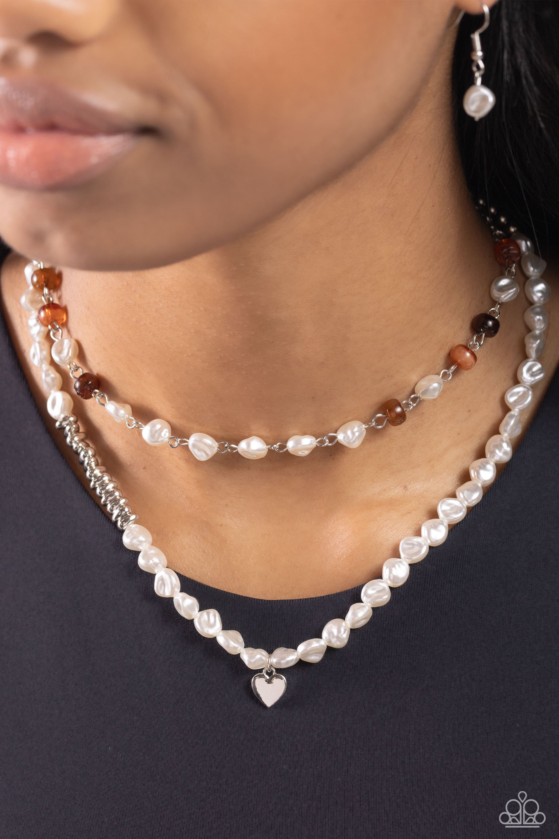 Pearl Pact - Brown Necklace ♦ Paparazzi Accessories