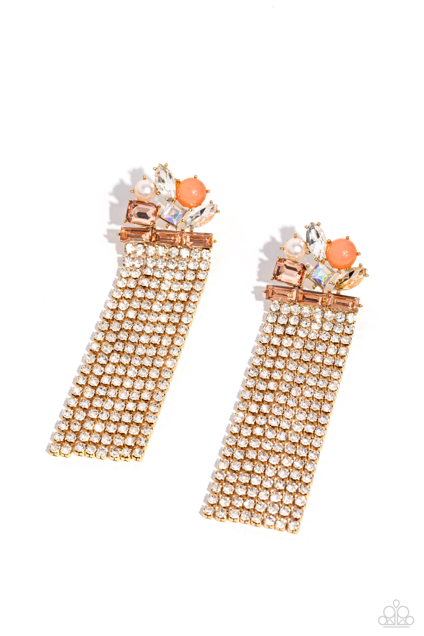 Paparazzi Horizontal Hallmark - Gold Earrings