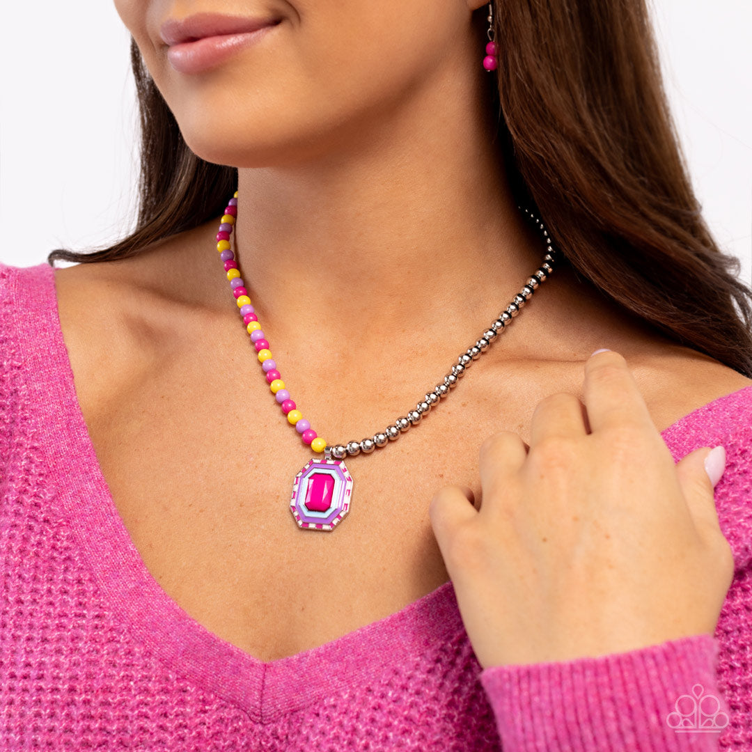 Paparazzi Contrasting Candy - Multi Necklace