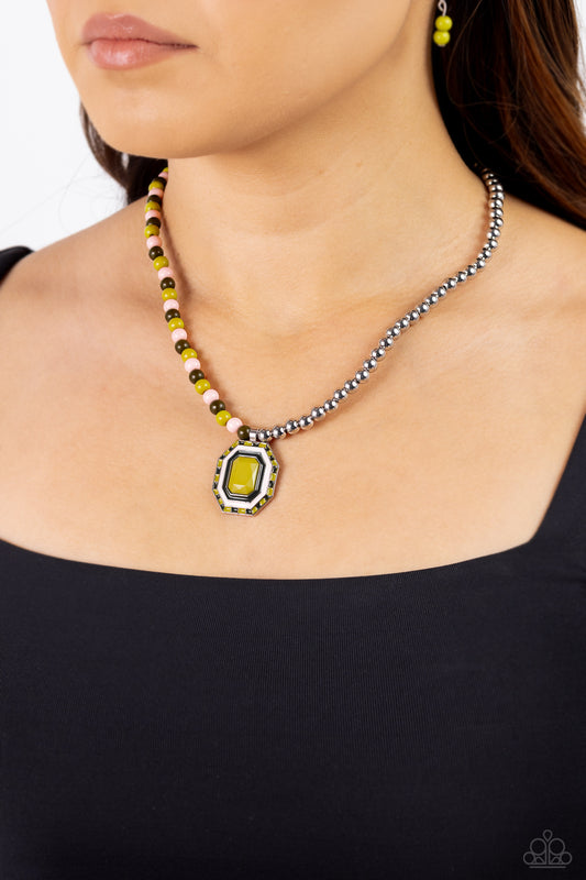 Contrasting Candy - Green Necklace ♥ Paparazzi Accessories