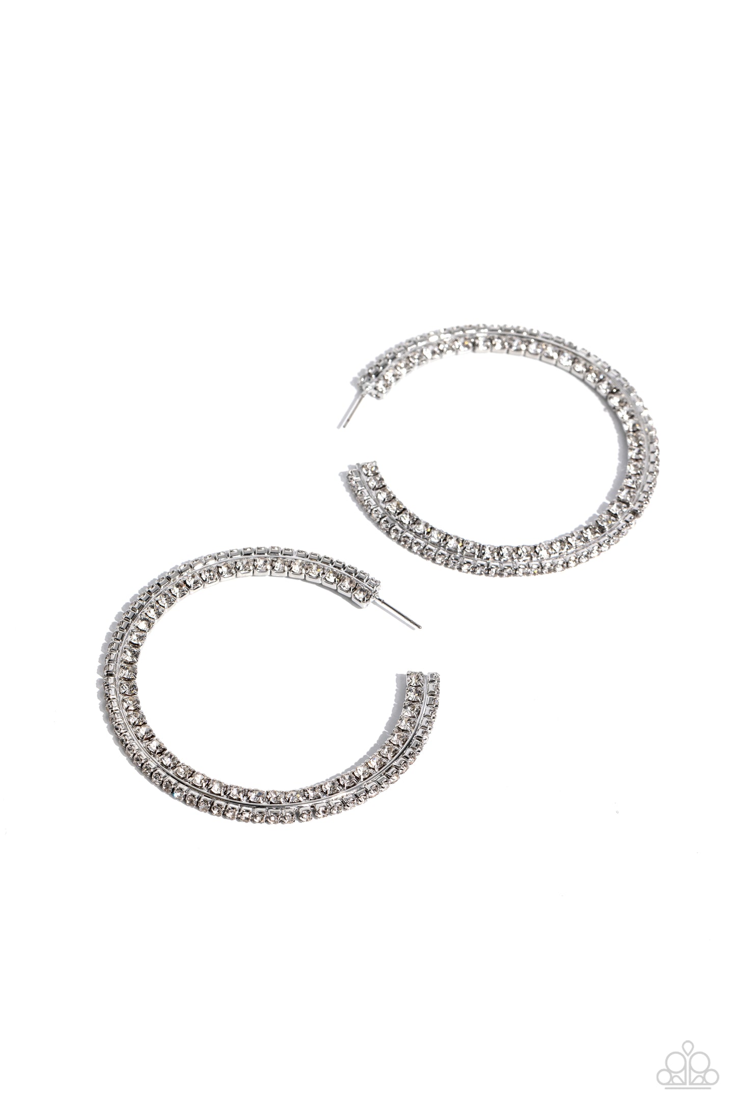 Scintillating Sass - White Earrings ♥ Paparazzi Accessories