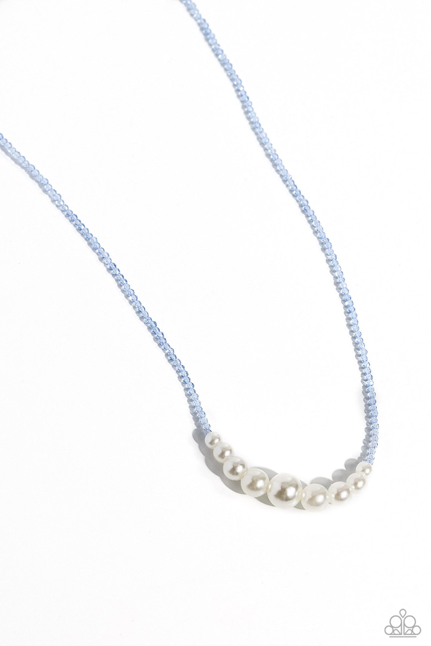 White Collar Whimsy - Blue Necklace ♥ Paparazzi Accessories