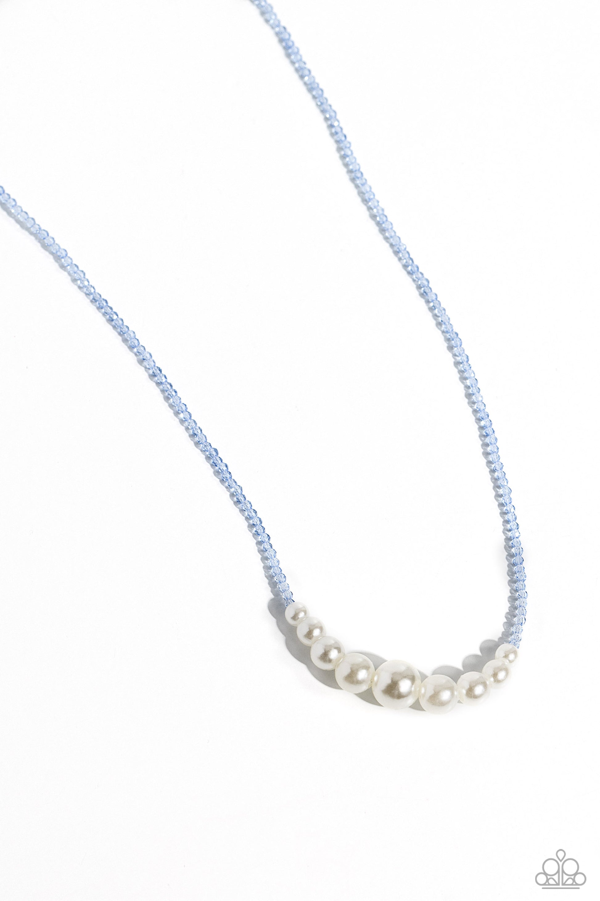 White Collar Whimsy - Blue Necklace ♥ Paparazzi Accessories