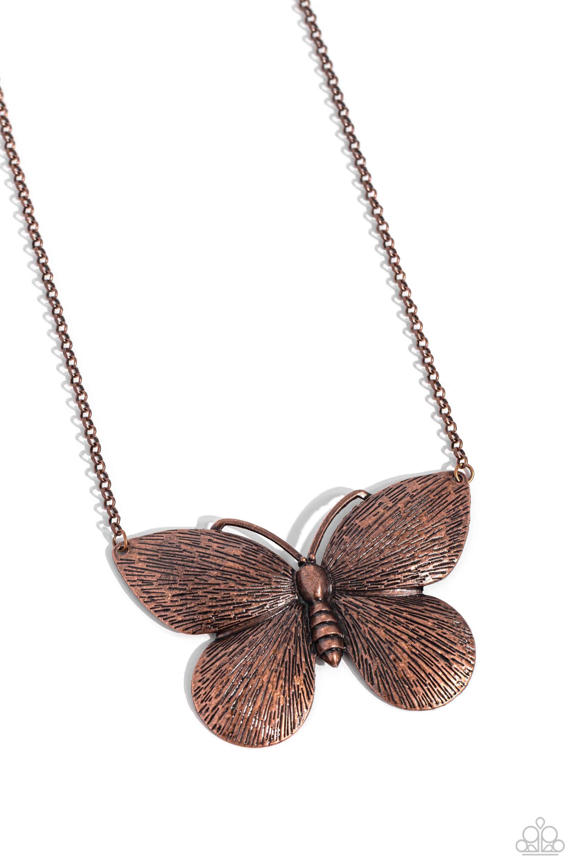 Paparazzi DRAWN to the Wind - Copper Necklace