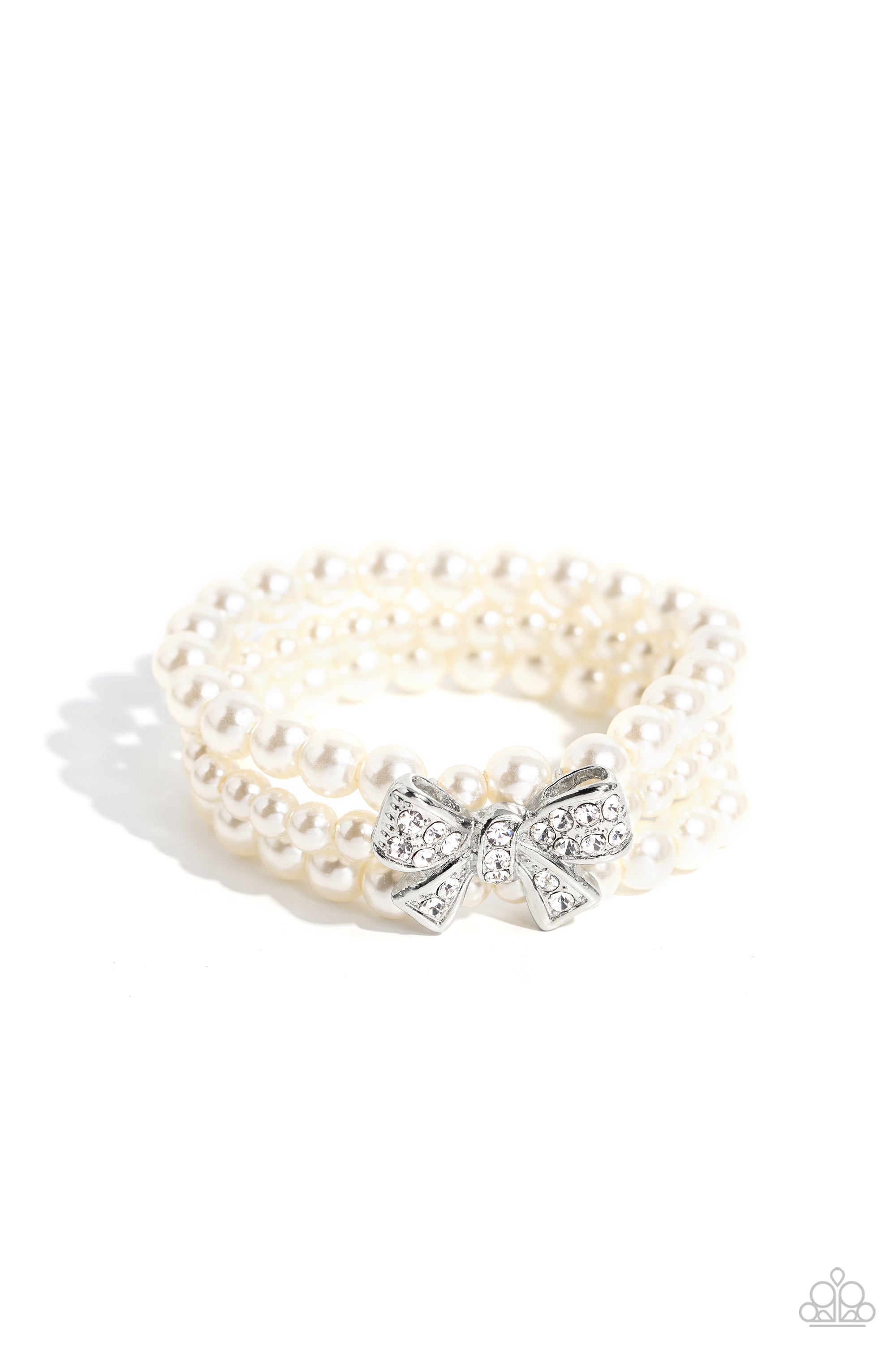 Paparazzi Dreamy Debut White ✧ Coil Bracelet