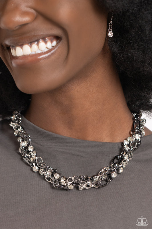 Paparazzi Totally Two-Toned - Silver Necklace