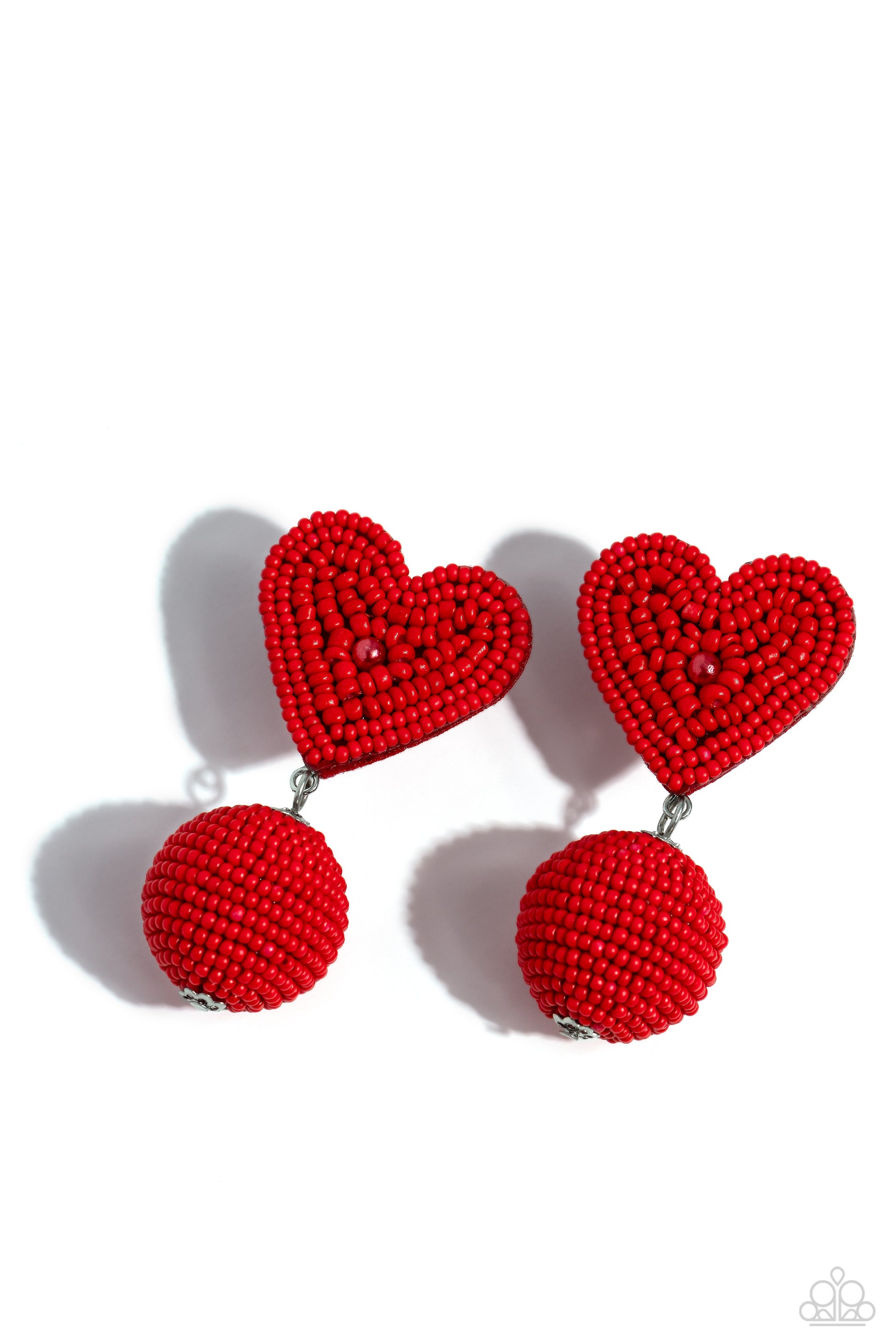 Paparazzi Spherical Sweethearts - Red Earrings