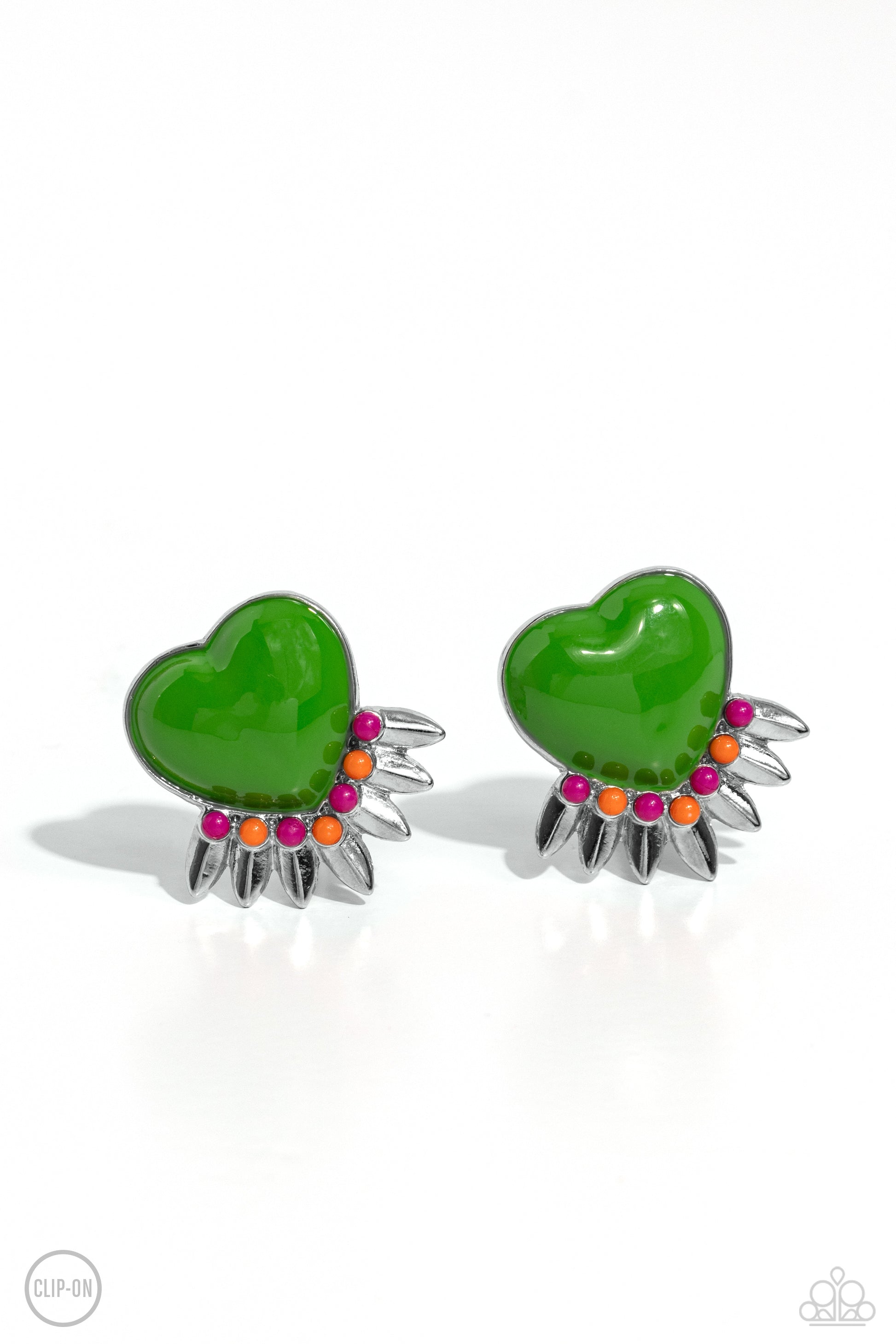 Paparazzi Spring Story - Green Earrings