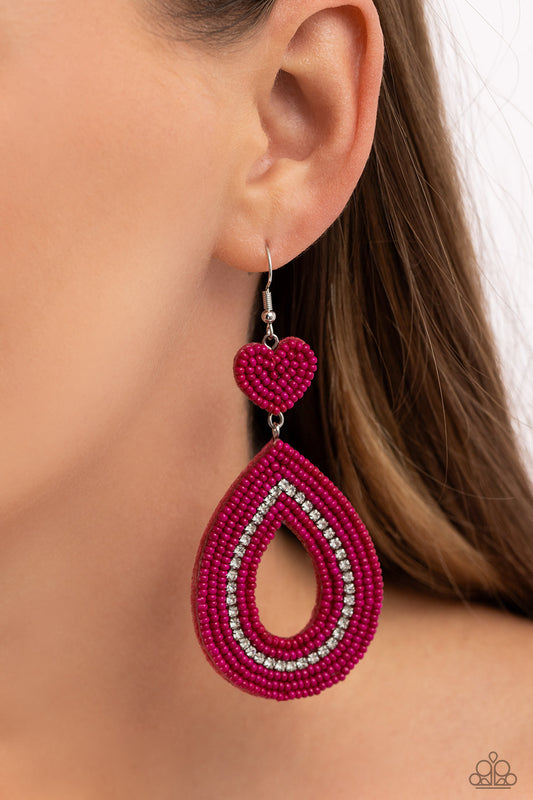 Paparazzi Now SEED Here - Pink Earrings