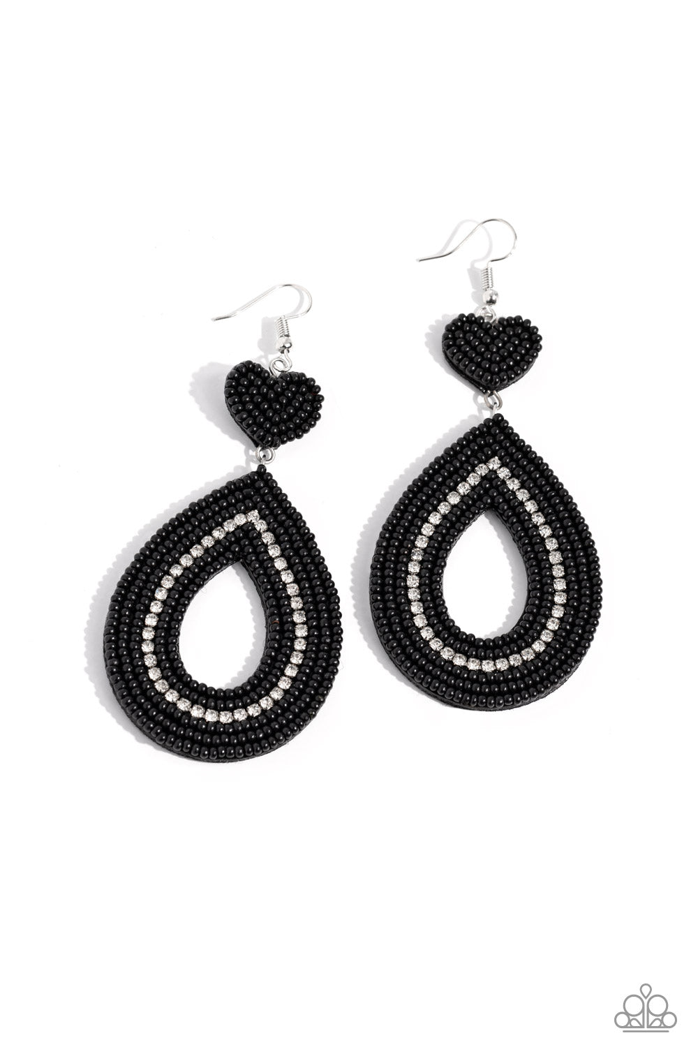 Paparazzi Now SEED Here - Black Earrings