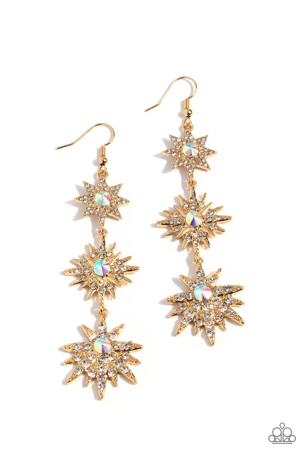 Paparazzi Stellar Series - Gold Earrings