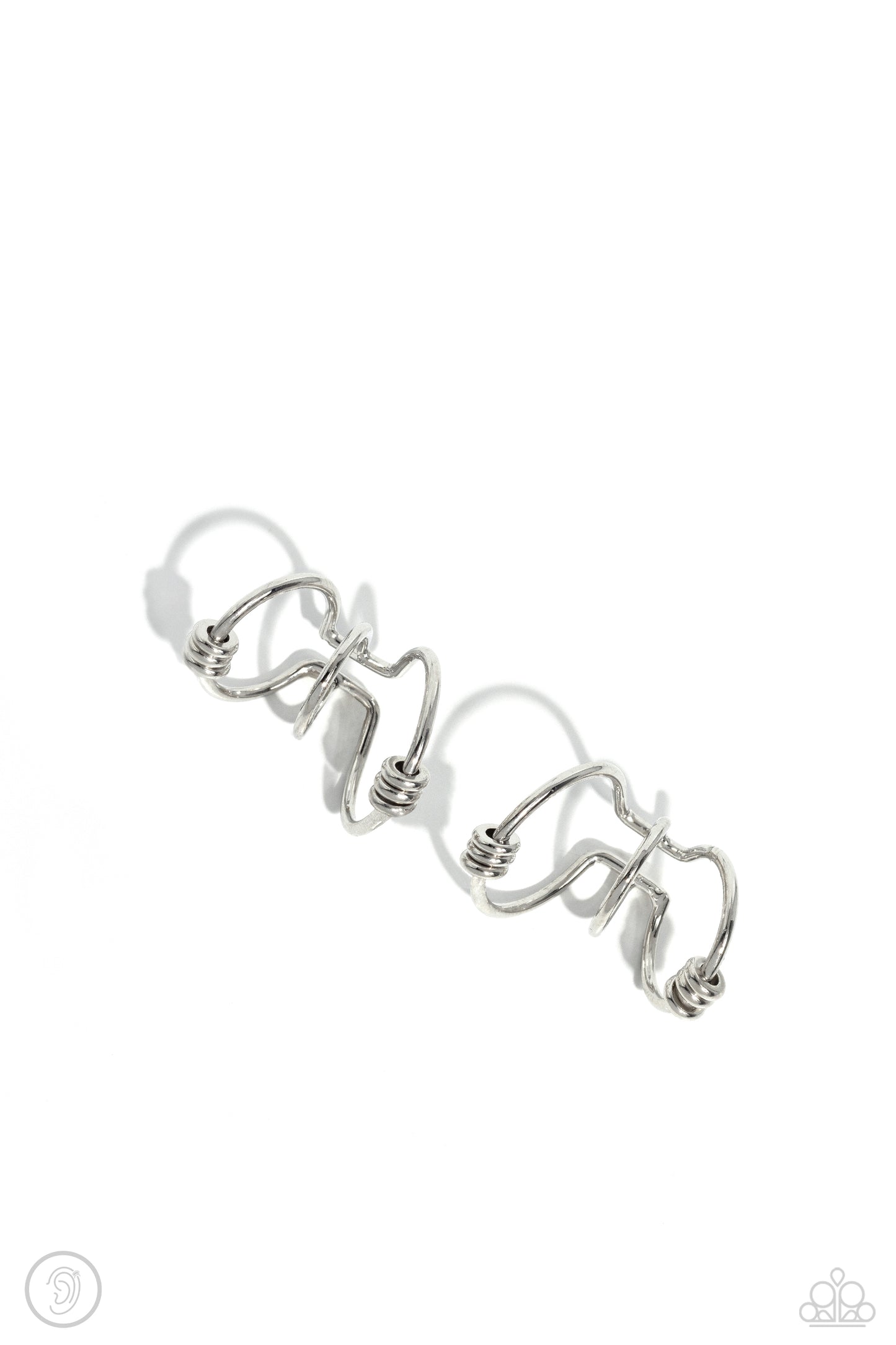 Paparazzi Mobile Maven - Silver Cuff Earrings