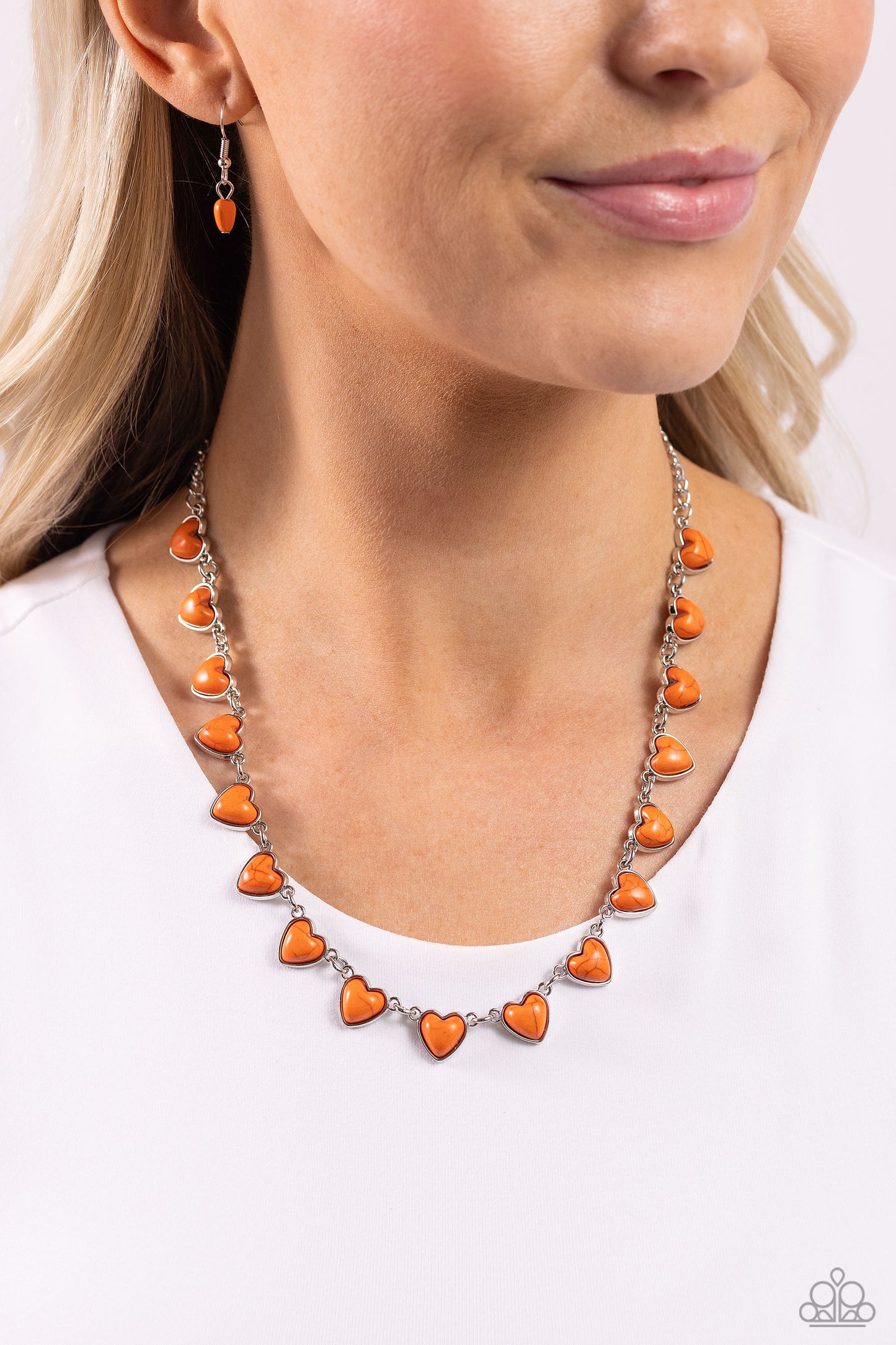 Paparazzi Sentimental Stones - Orange Necklace