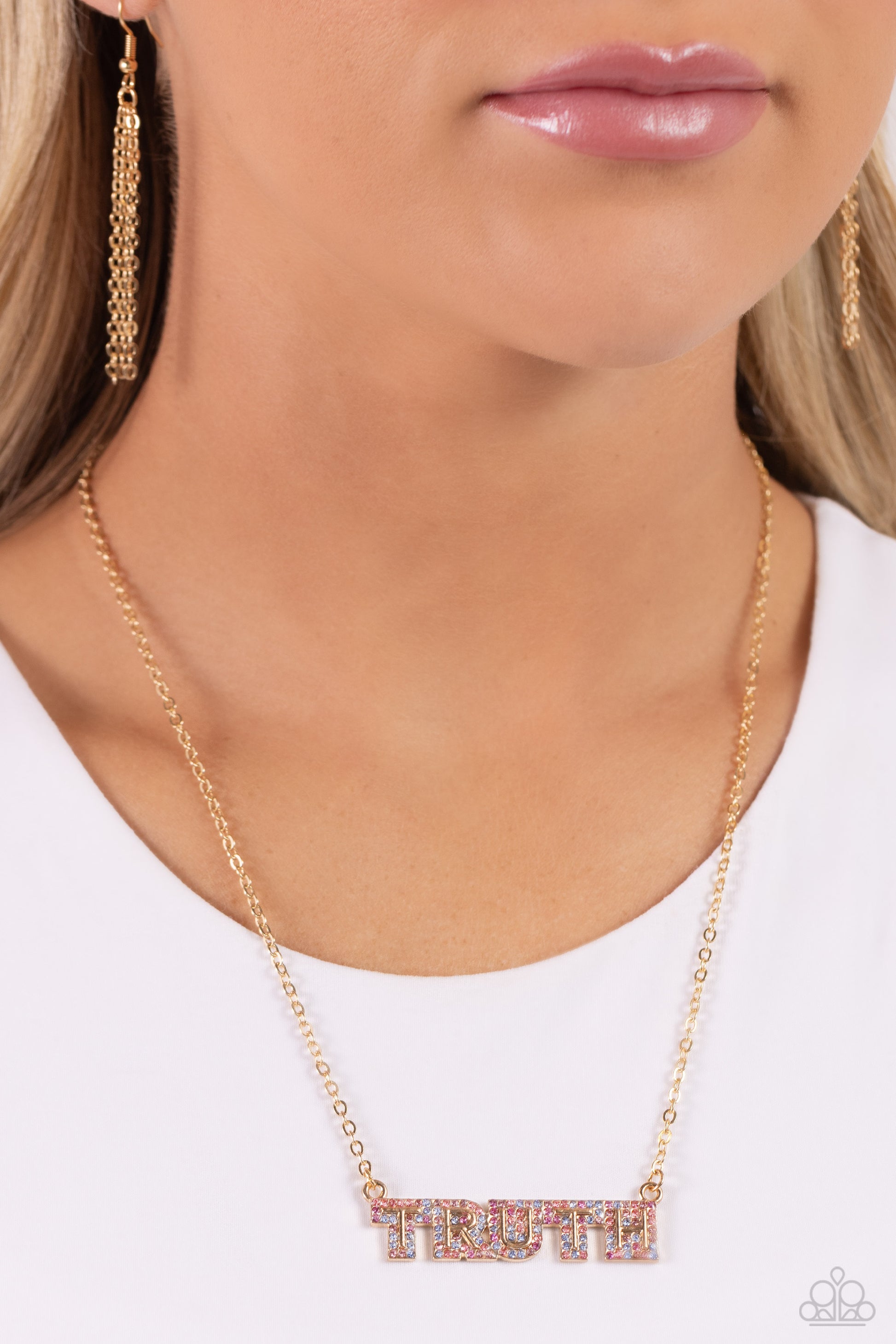 Paparazzi Truth Trinket - Gold Necklace