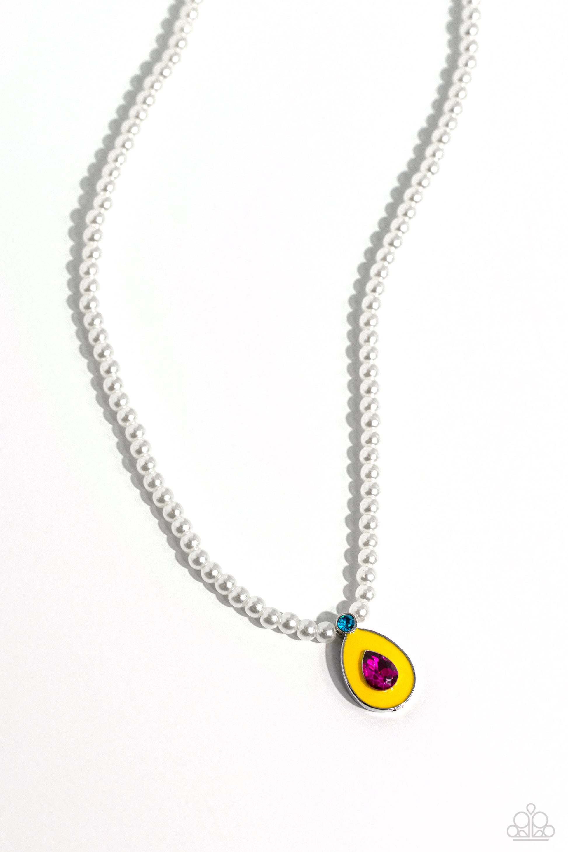 Paparazzi PEARL-demonium - Yellow Necklace ♦