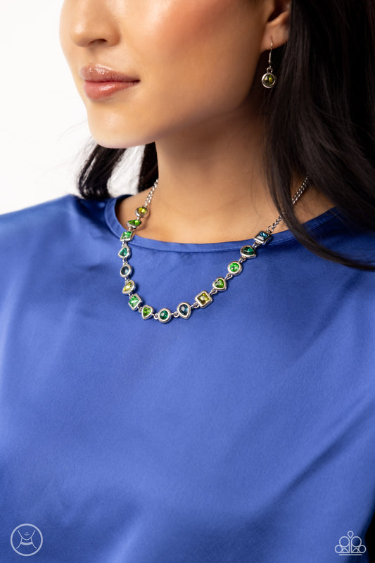 Paparazzi Abstract Admirer - Green Necklace