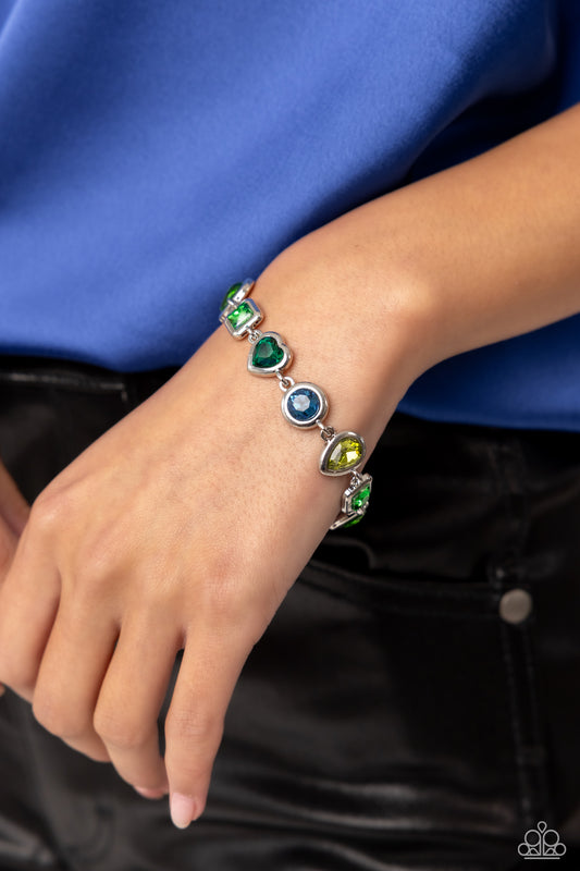 Paparazzi Actively Abstract - Green Bracelet