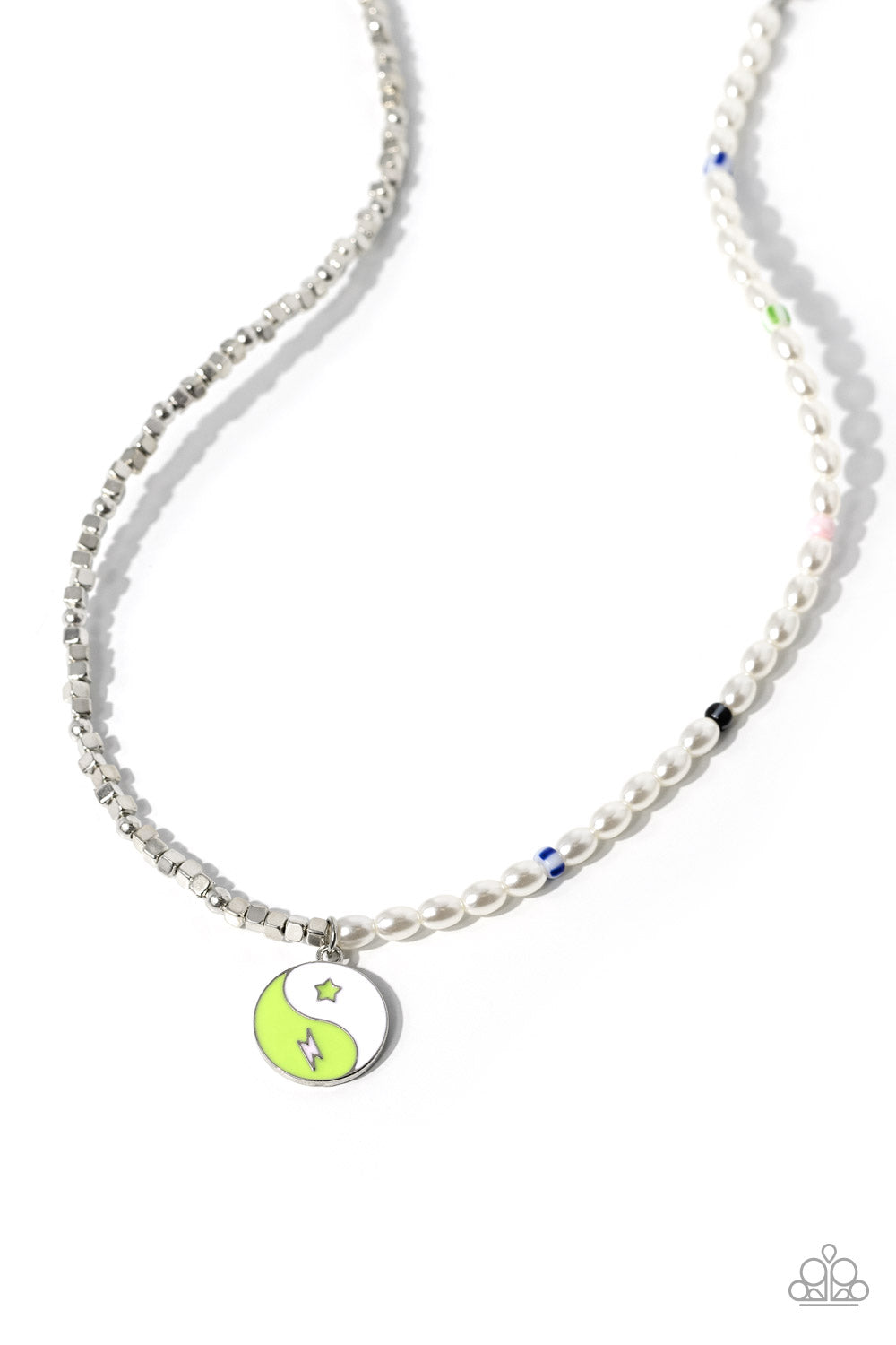 Paparazzi Youthful Yin and Yang - Green Necklace