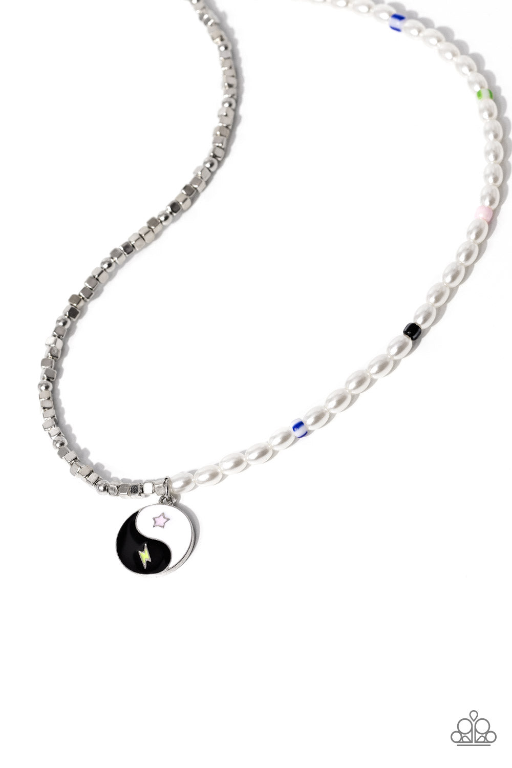 Paparazzi Youthful Yin and Yang - Black Necklace