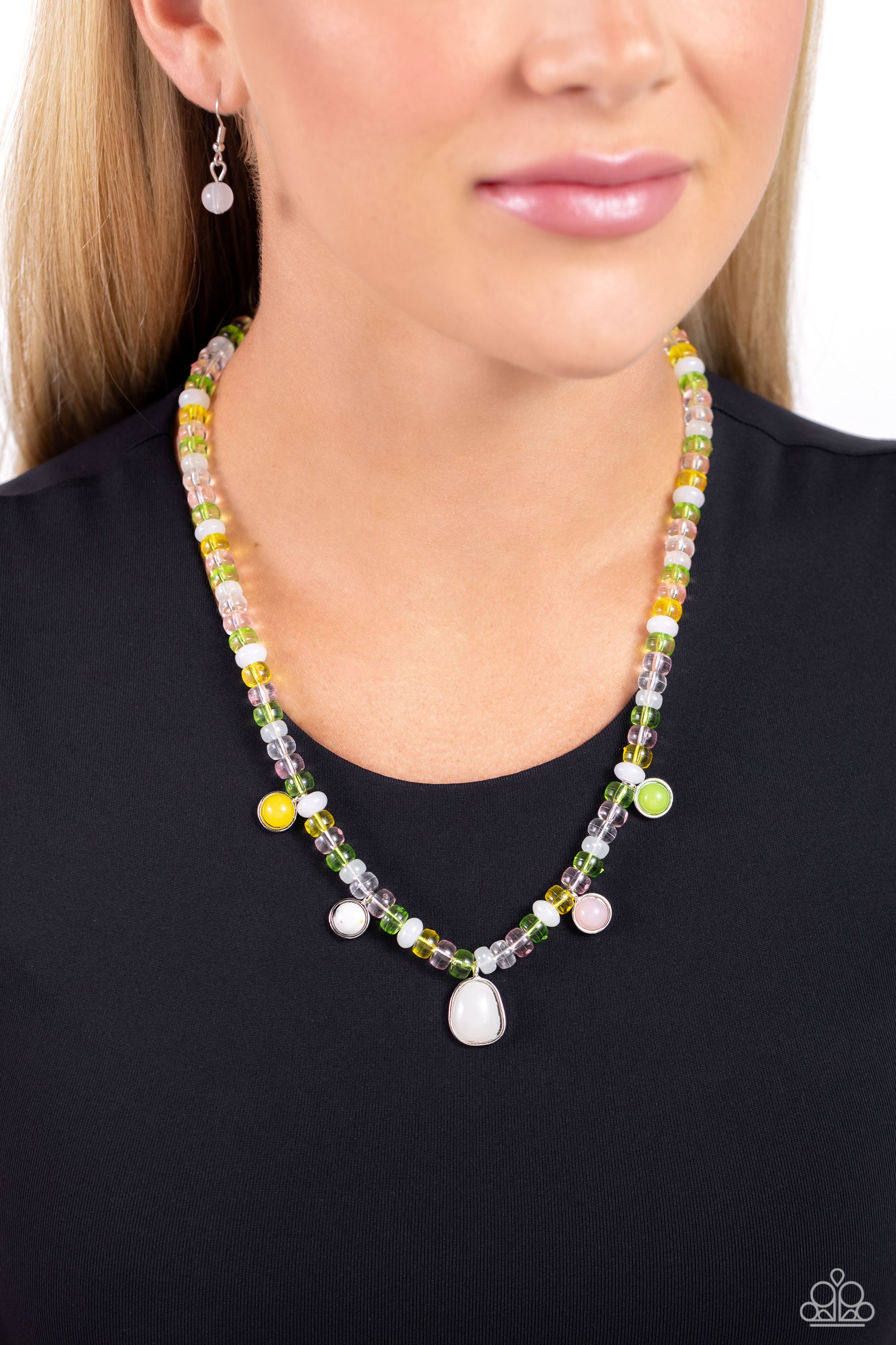 Paparazzi Colorfully California - White Necklace ♦ GlaMarous Titi Jewels