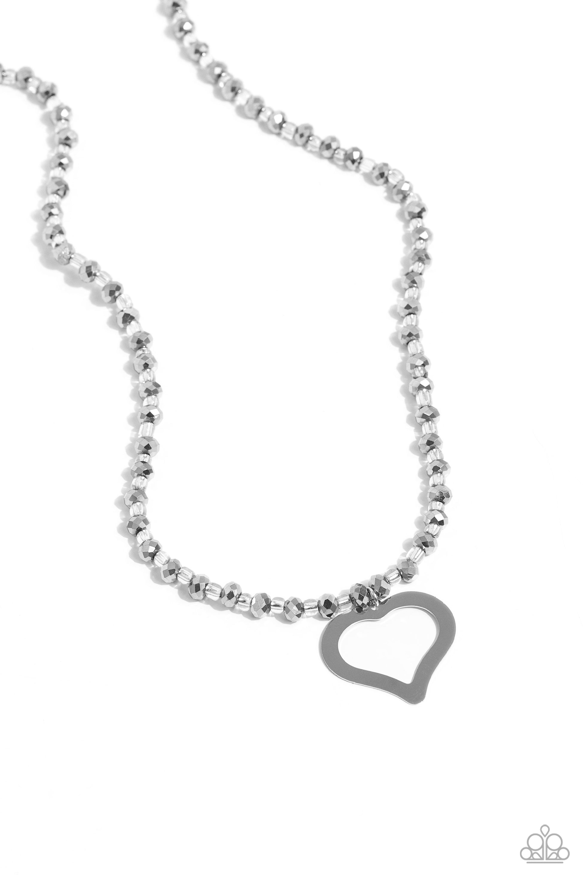 Paparazzi Faceted Factor - Silver Necklace