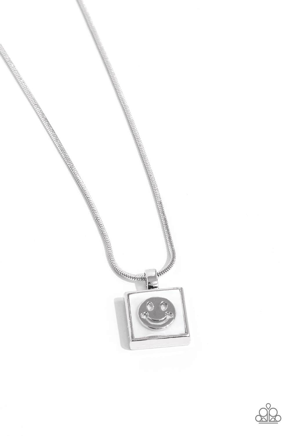 Paparazzi Smiley Season - White Necklace