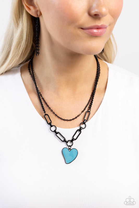 Paparazzi Carefree Confidence - Blue Necklace