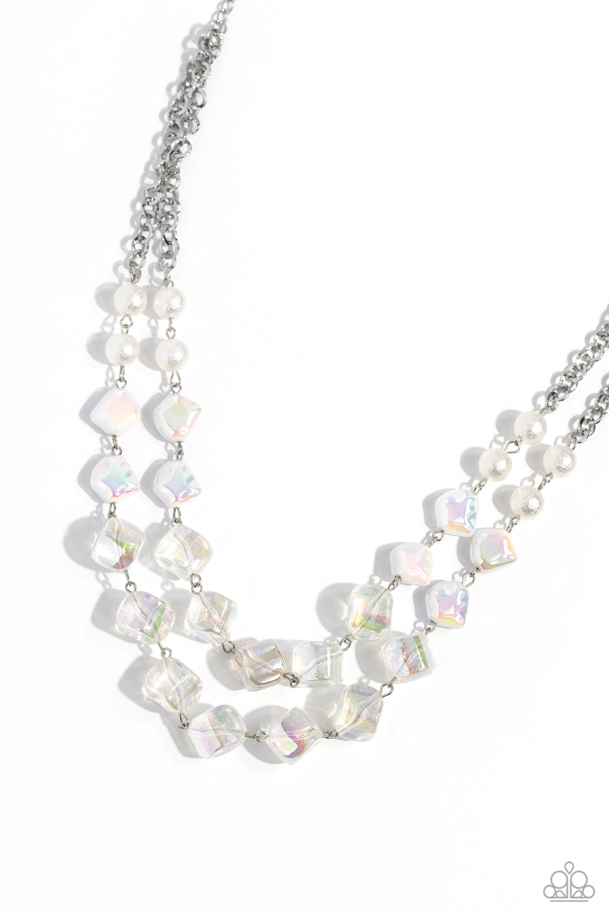 Paparazzi Eclectic Embellishment - White Necklace