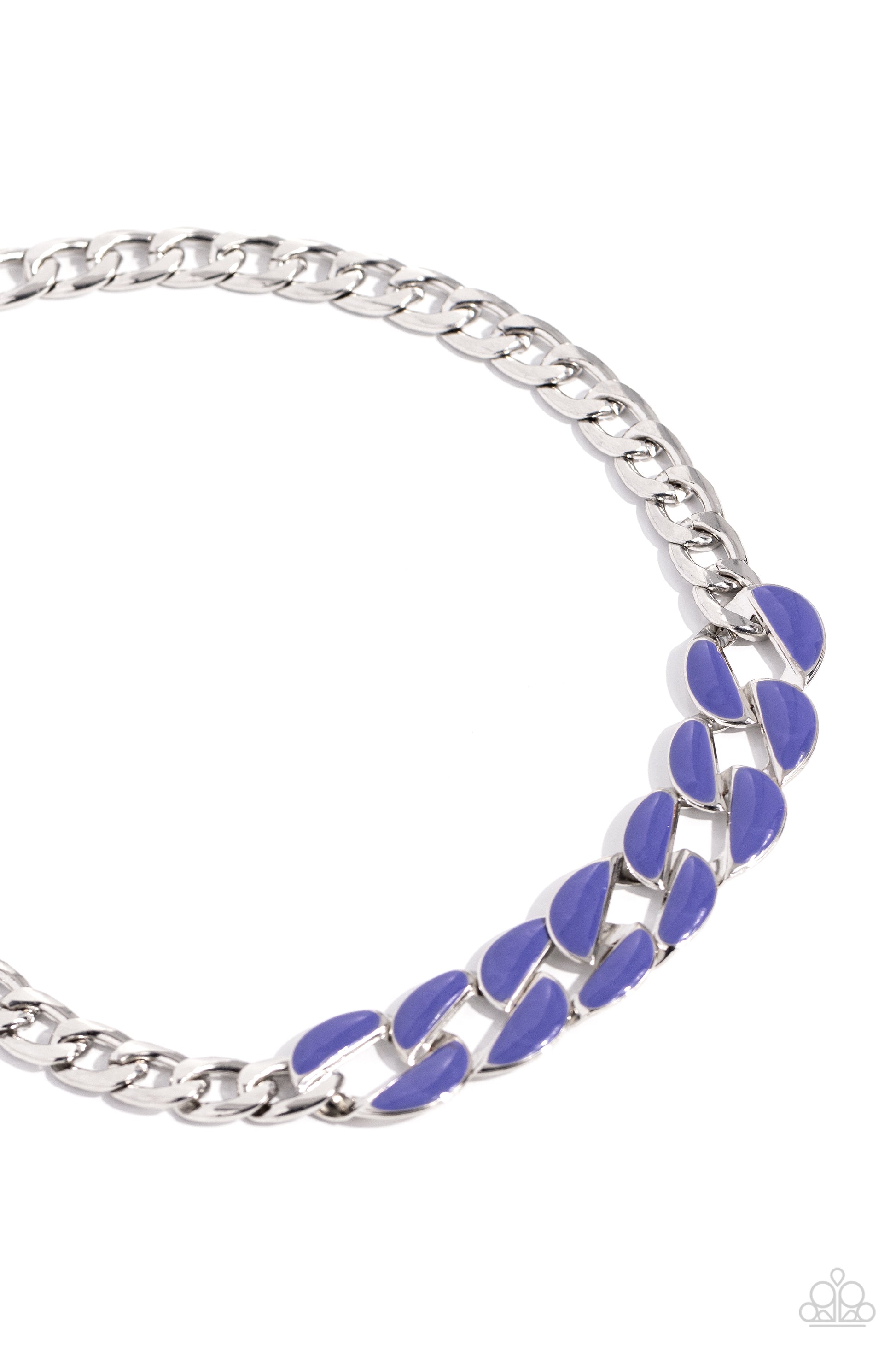 Paparazzi CURB Craze ♦ Blue Necklace