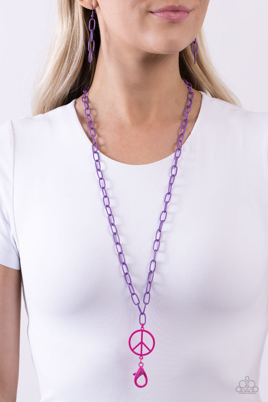 Paparazzi Tranquil Unity - Purple Necklace