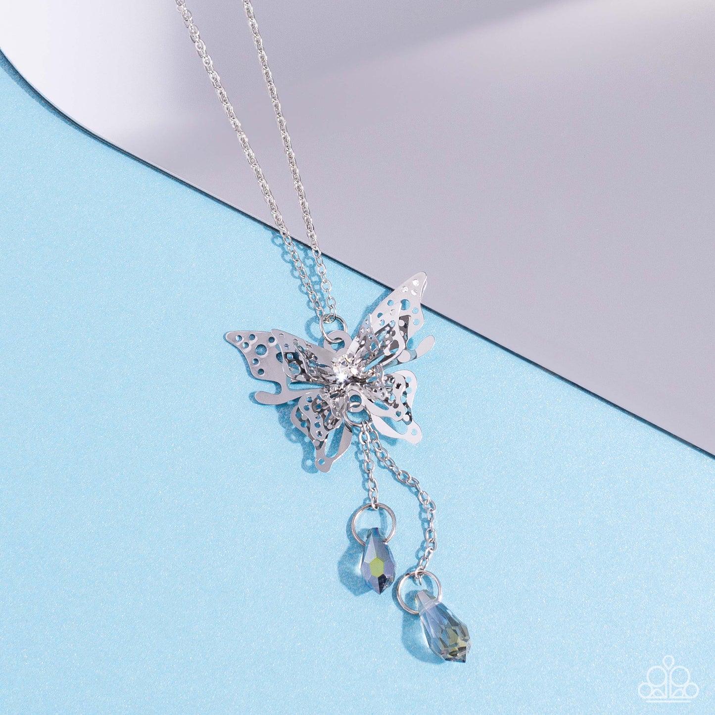 Paparazzi Enchanted Wings - Silver Necklace