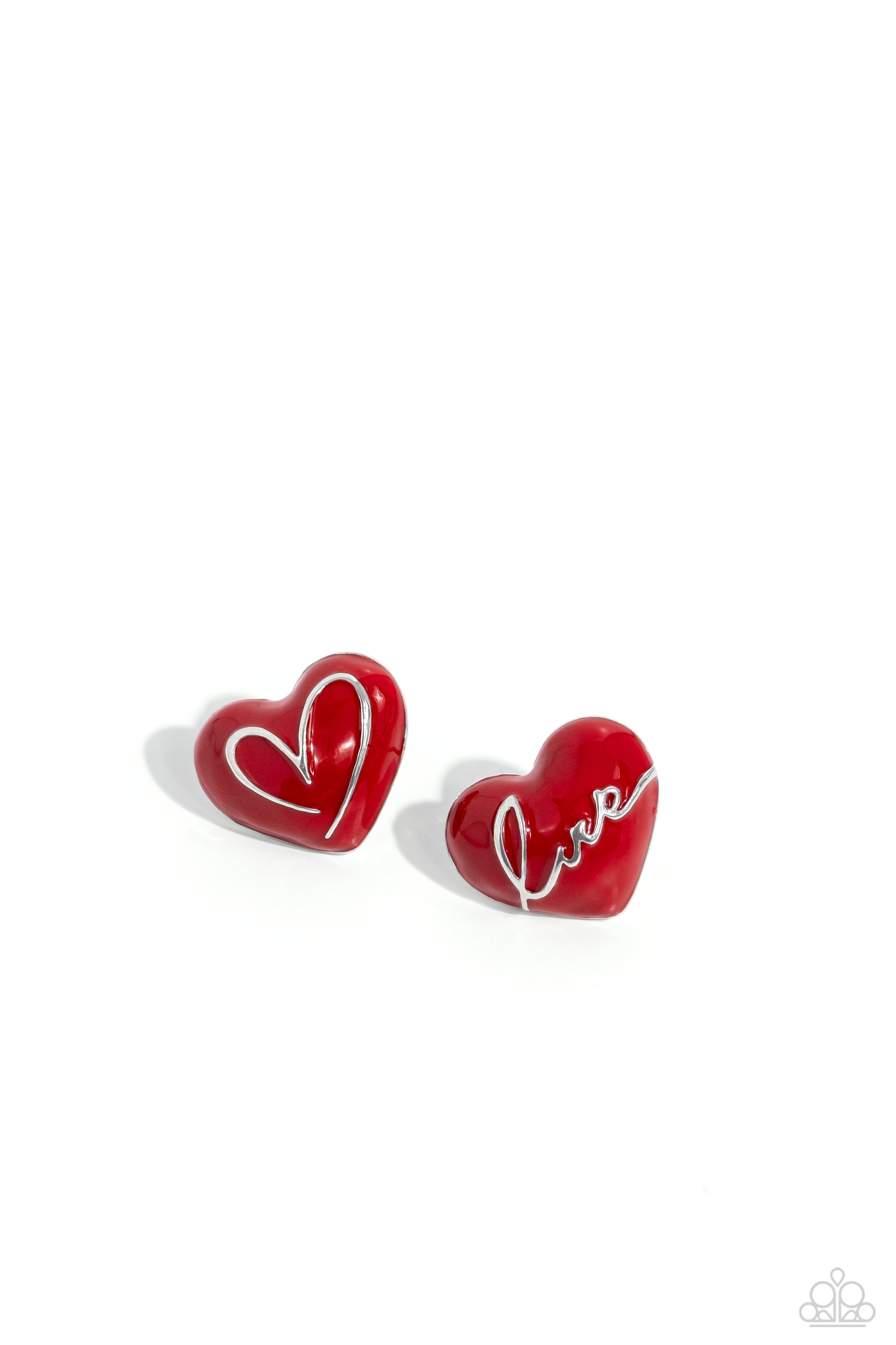 Paparazzi Glimmering Love - Red Earrings