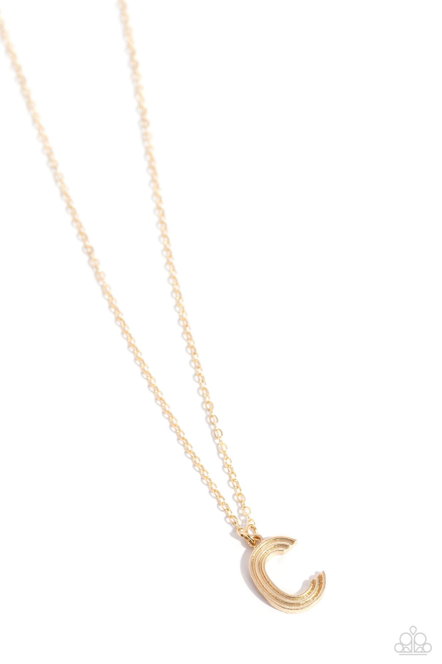 Paparazzi Leave Your Initials - Gold - C Necklace