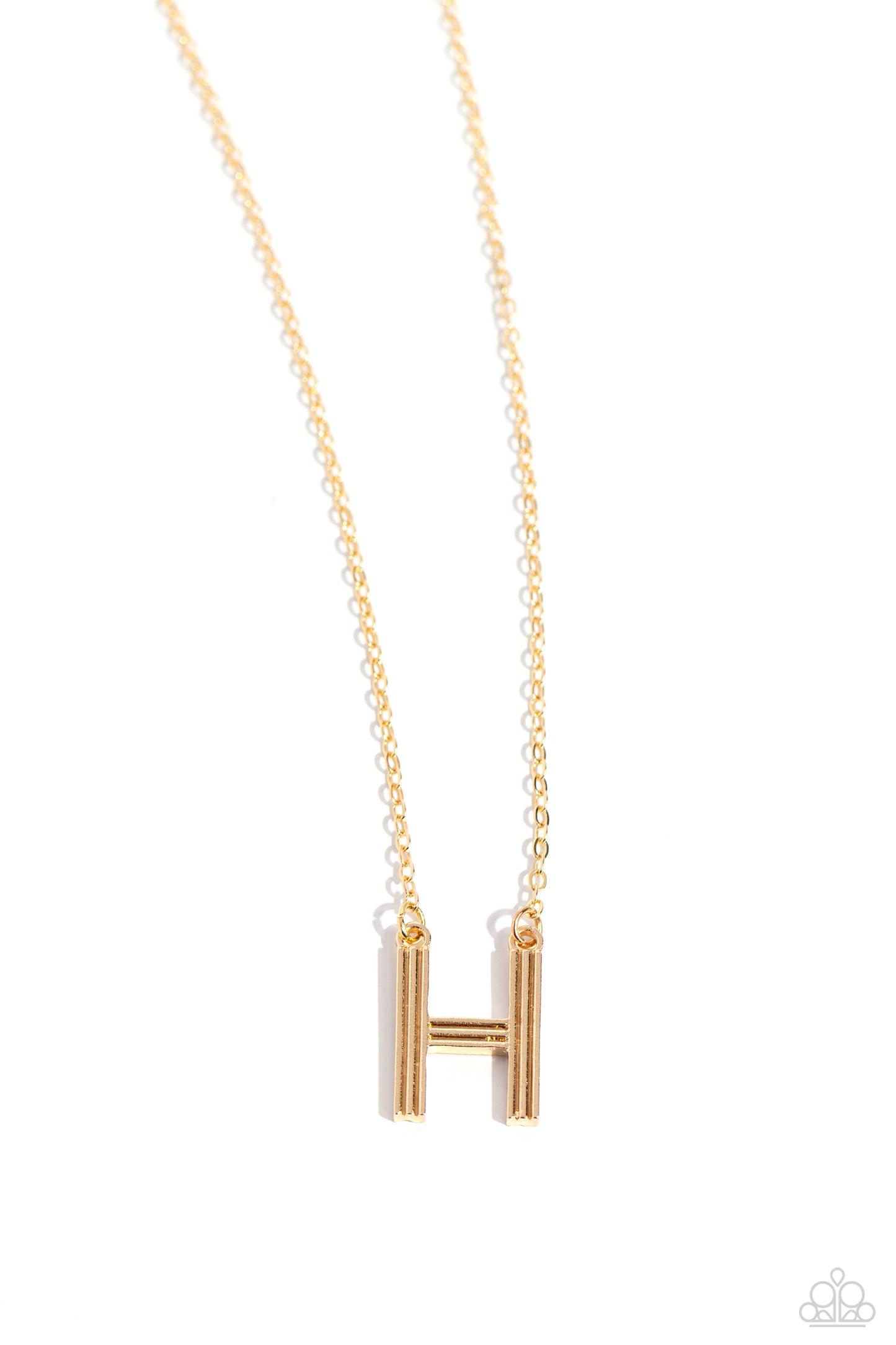 Paparazzi Leave Your Initials - Gold - H Necklace