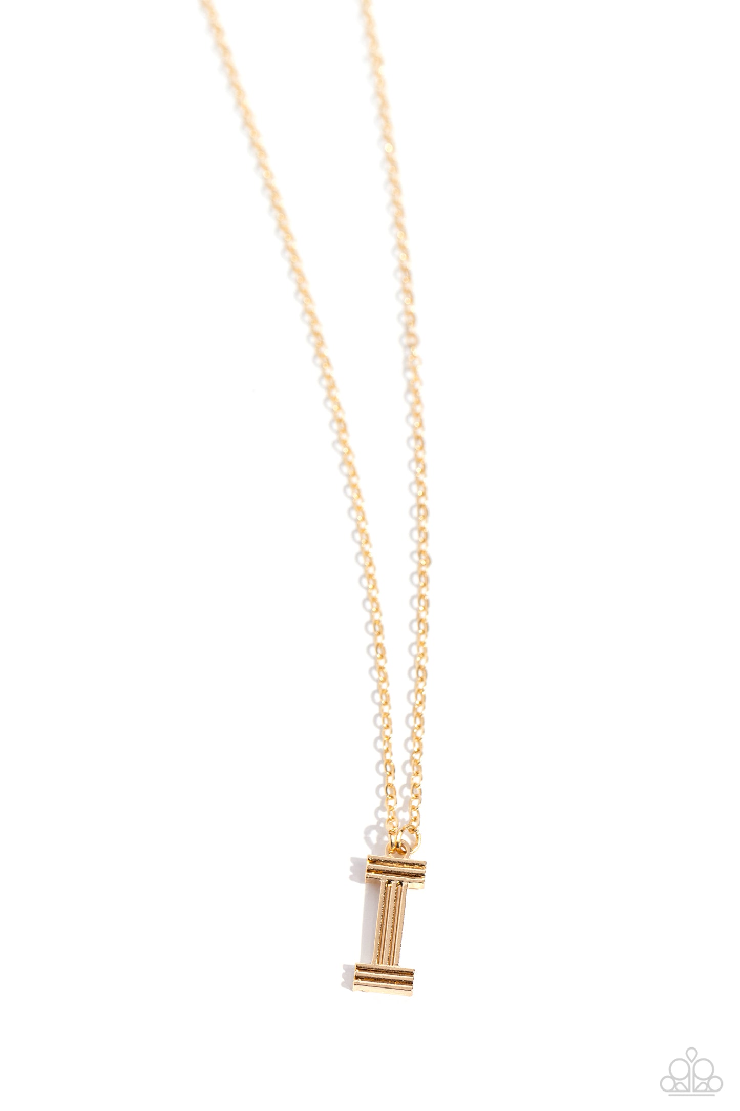 Paparazzi Leave Your Initials - Gold - I Necklace