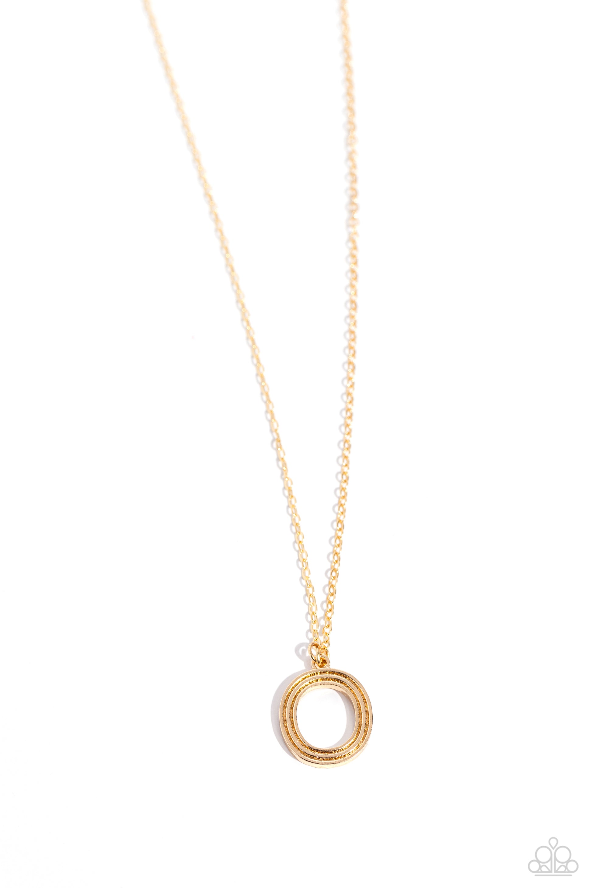 Paparazzi Leave Your Initials - Gold - O Necklace