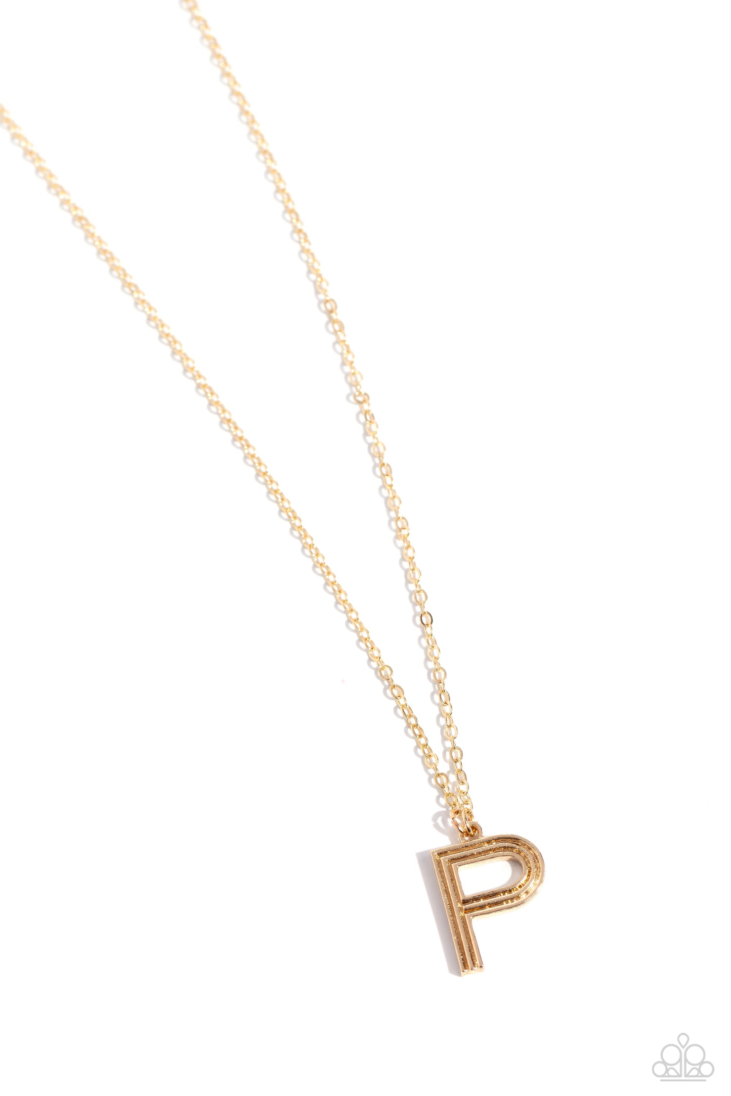 Paparazzi Leave Your Initials - Gold - P Necklace