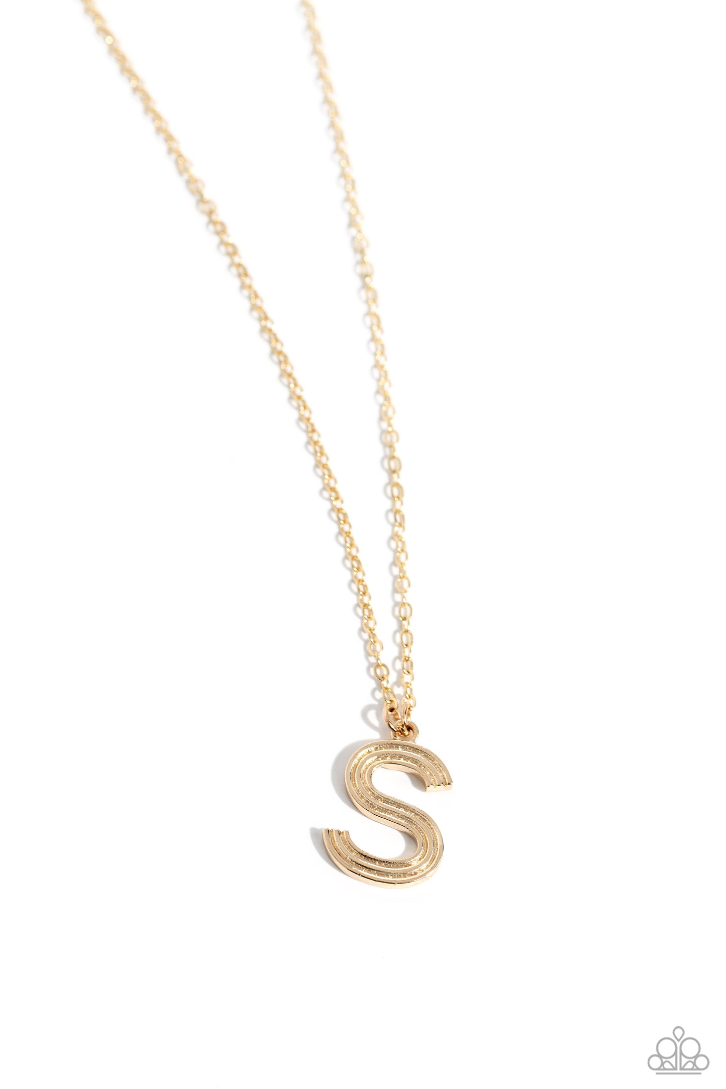 Paparazzi Leave Your Initials - Gold - S Necklace