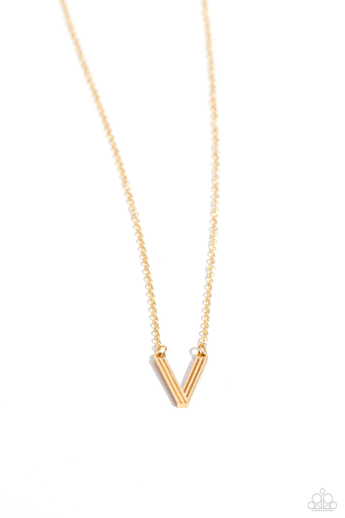 Paparazzi Leave Your Initials - Gold - V Necklace