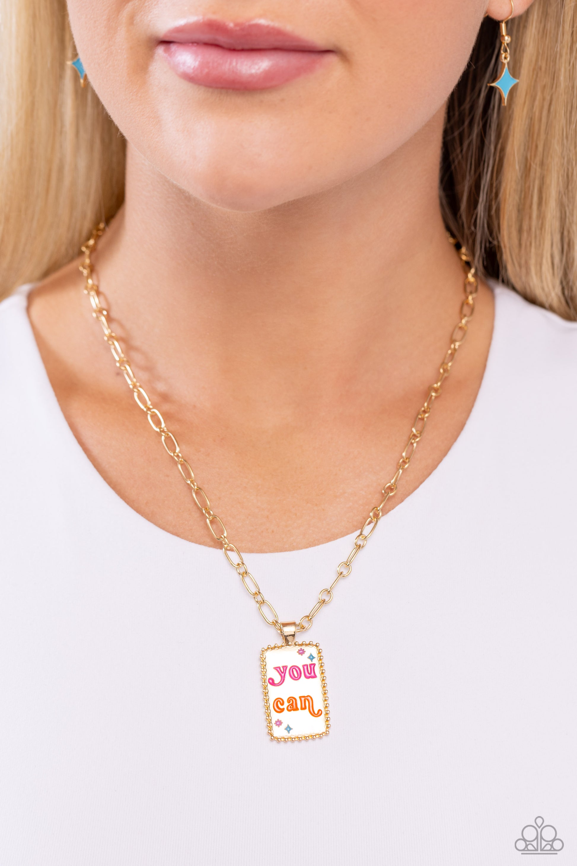 Paparazzi Yes You Can - Gold Necklace