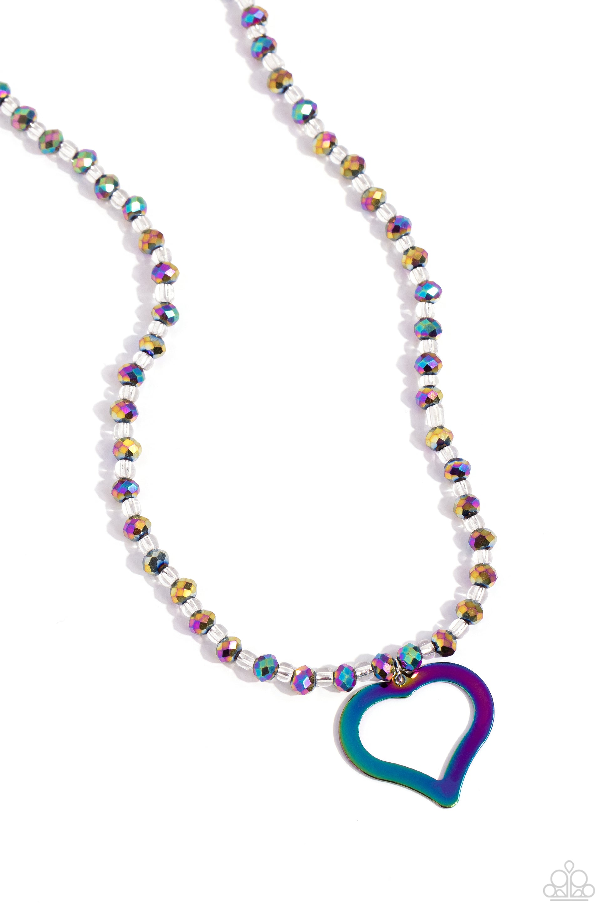 Paparazzi Faceted Factor - Multi Oil Spill Necklace