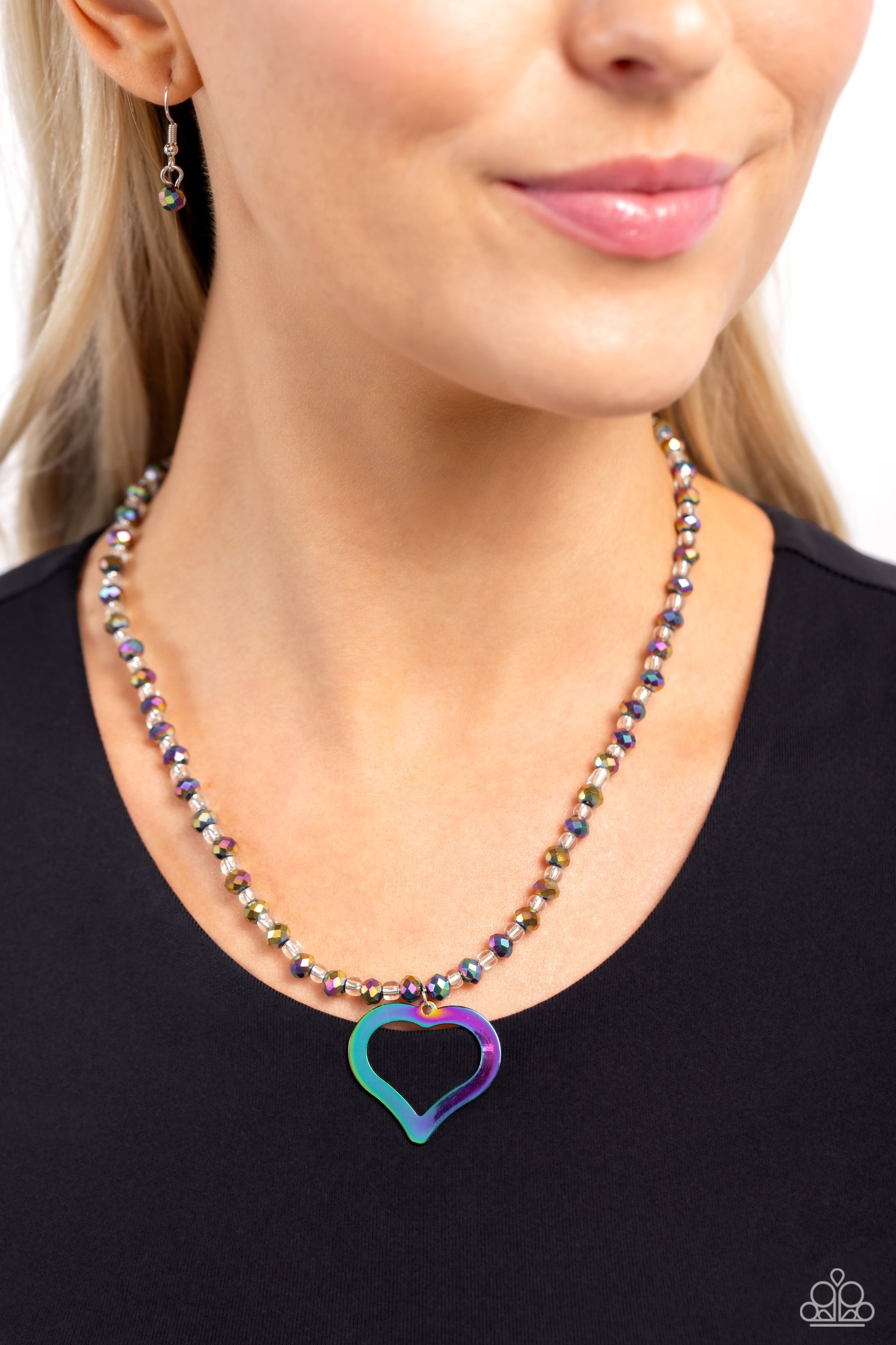 Paparazzi Faceted Factor - Multi Oil Spill Necklace