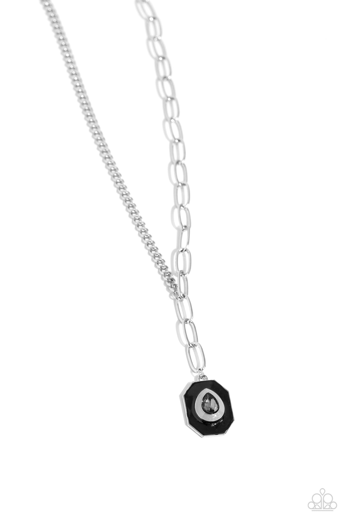 Paparazzi Hexagonal Hallmark - Silver Necklace