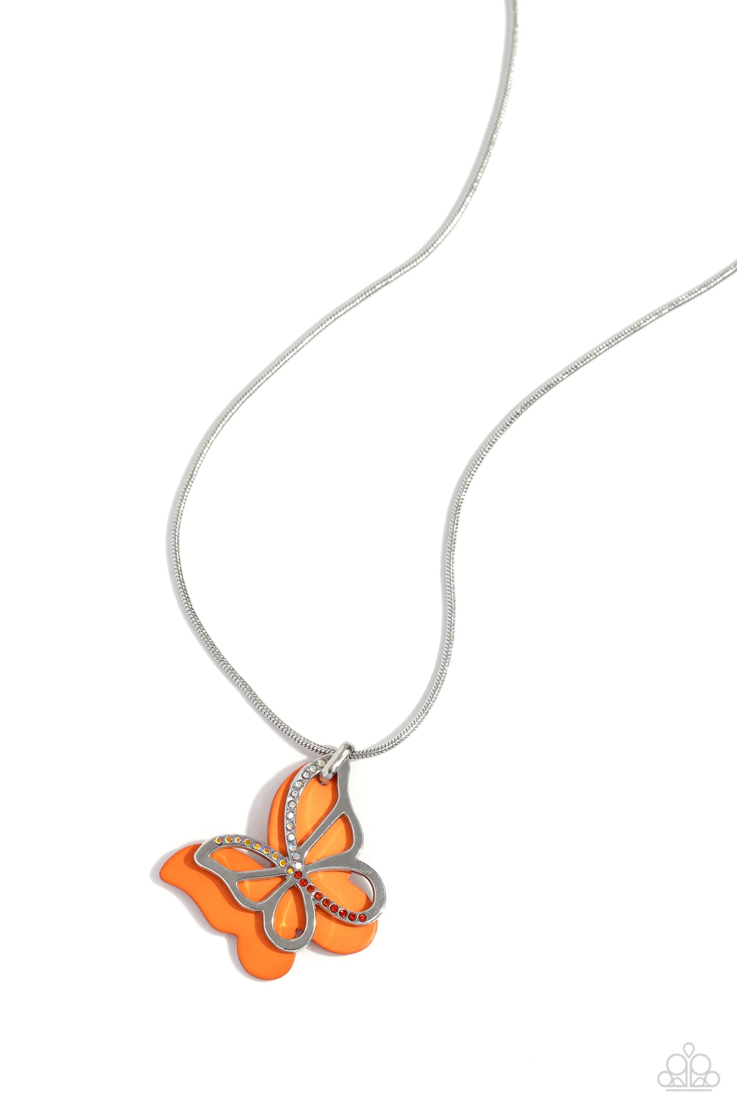 Paparazzi Detailed Dance - Orange Necklace