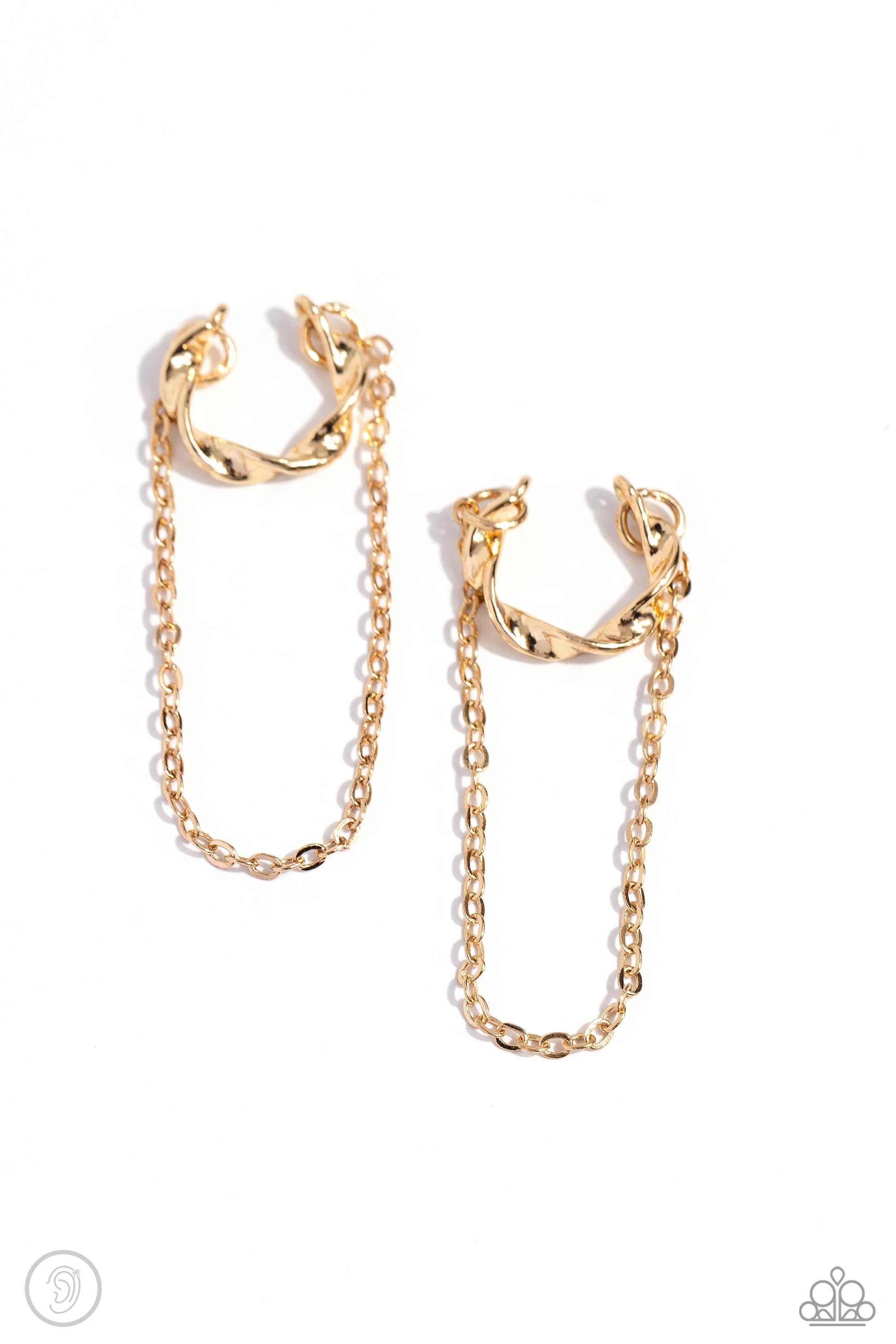 Paparazzi CUFF Hanger - Gold Earrings